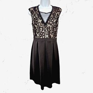 EnFocus Studio Sleeveless Black Lace Dress